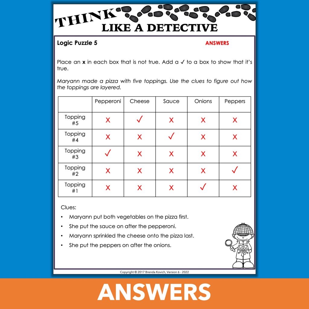 Logic Puzzles For Kids Deductive Reasoning U0026 Make Your Own 