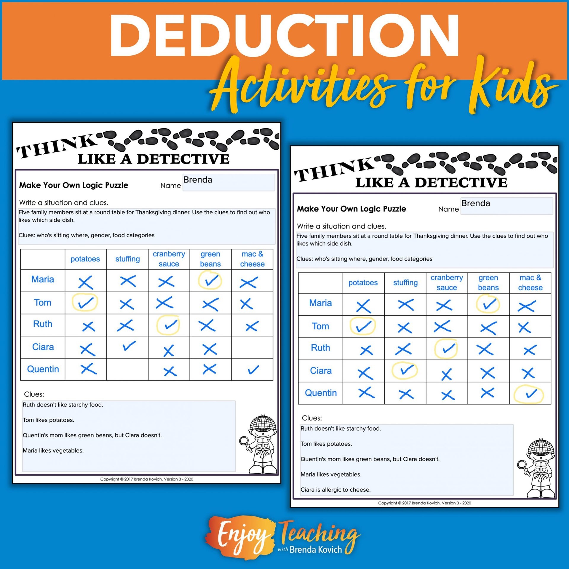 Logic Puzzles For Kids Deductive Reasoning U0026 Make Your Own
