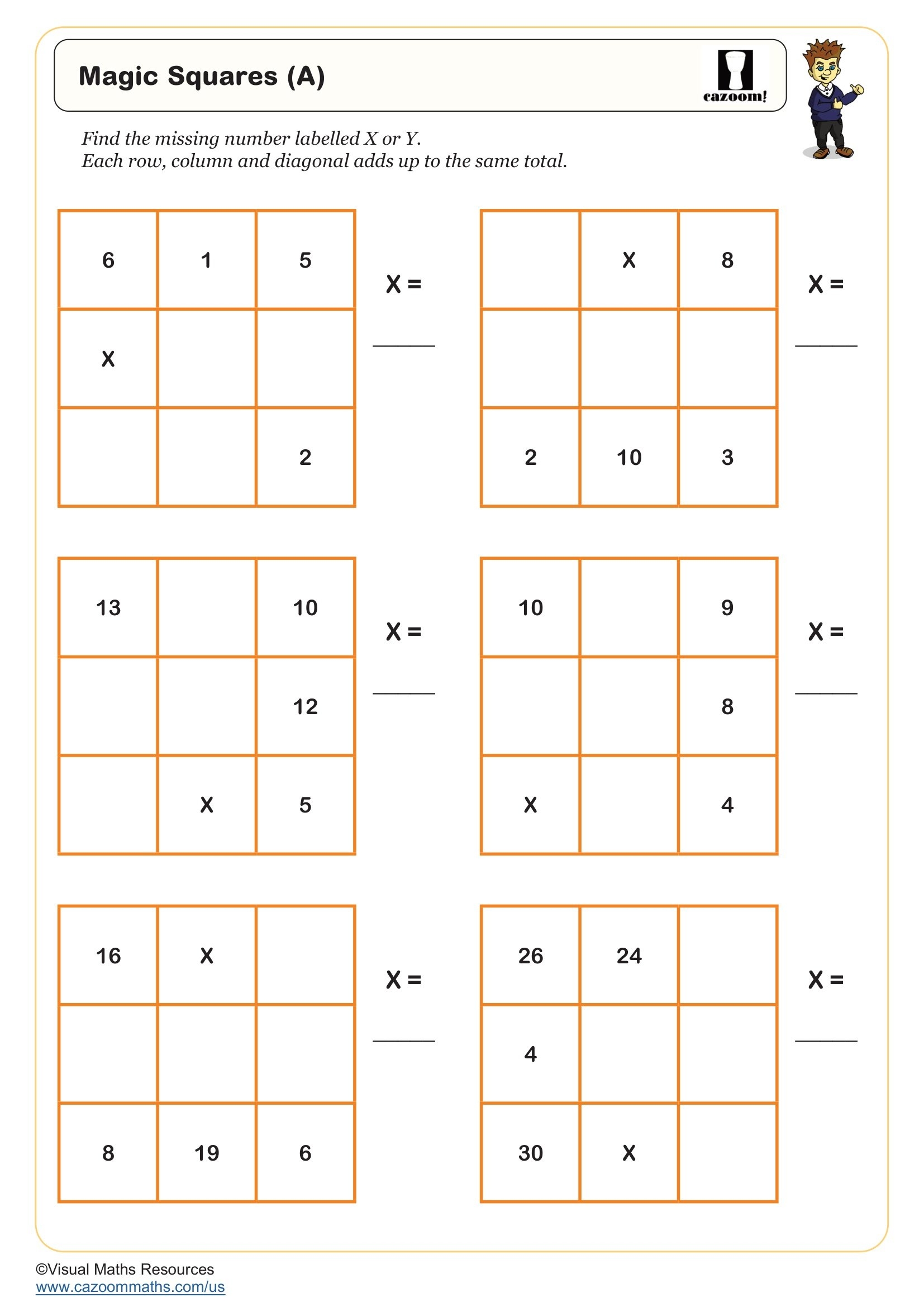 Magic Squares A Puzzle FREE Teaching Resources