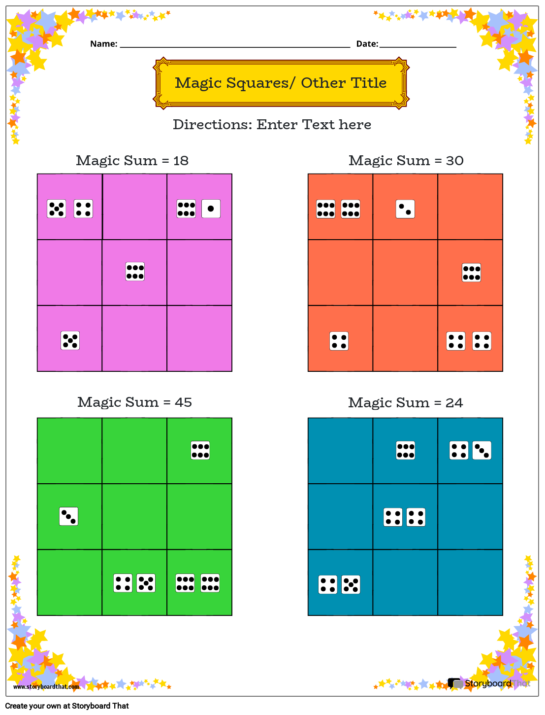 Magic Squares Worksheets Puzzles U0026 Math Square