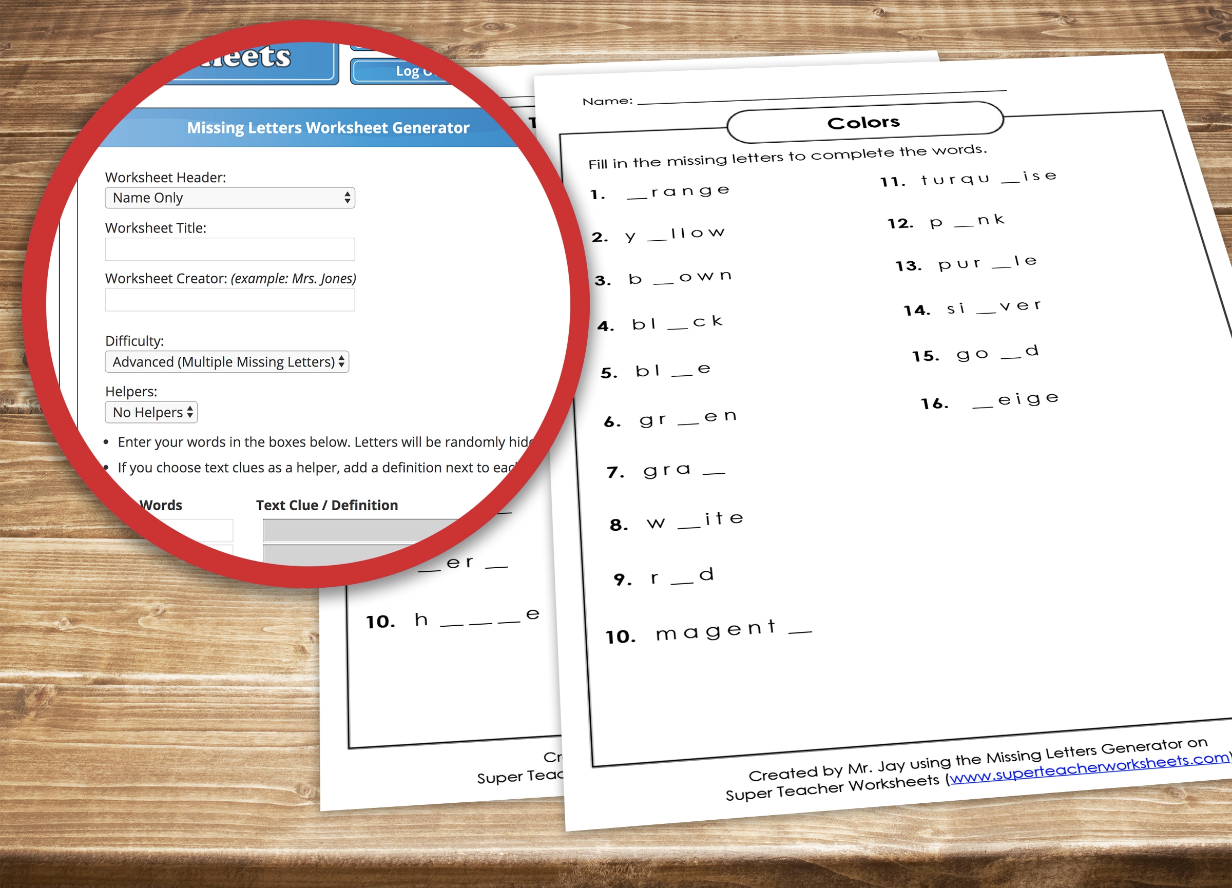 Make Your Own Puzzle Worksheets Blog Post