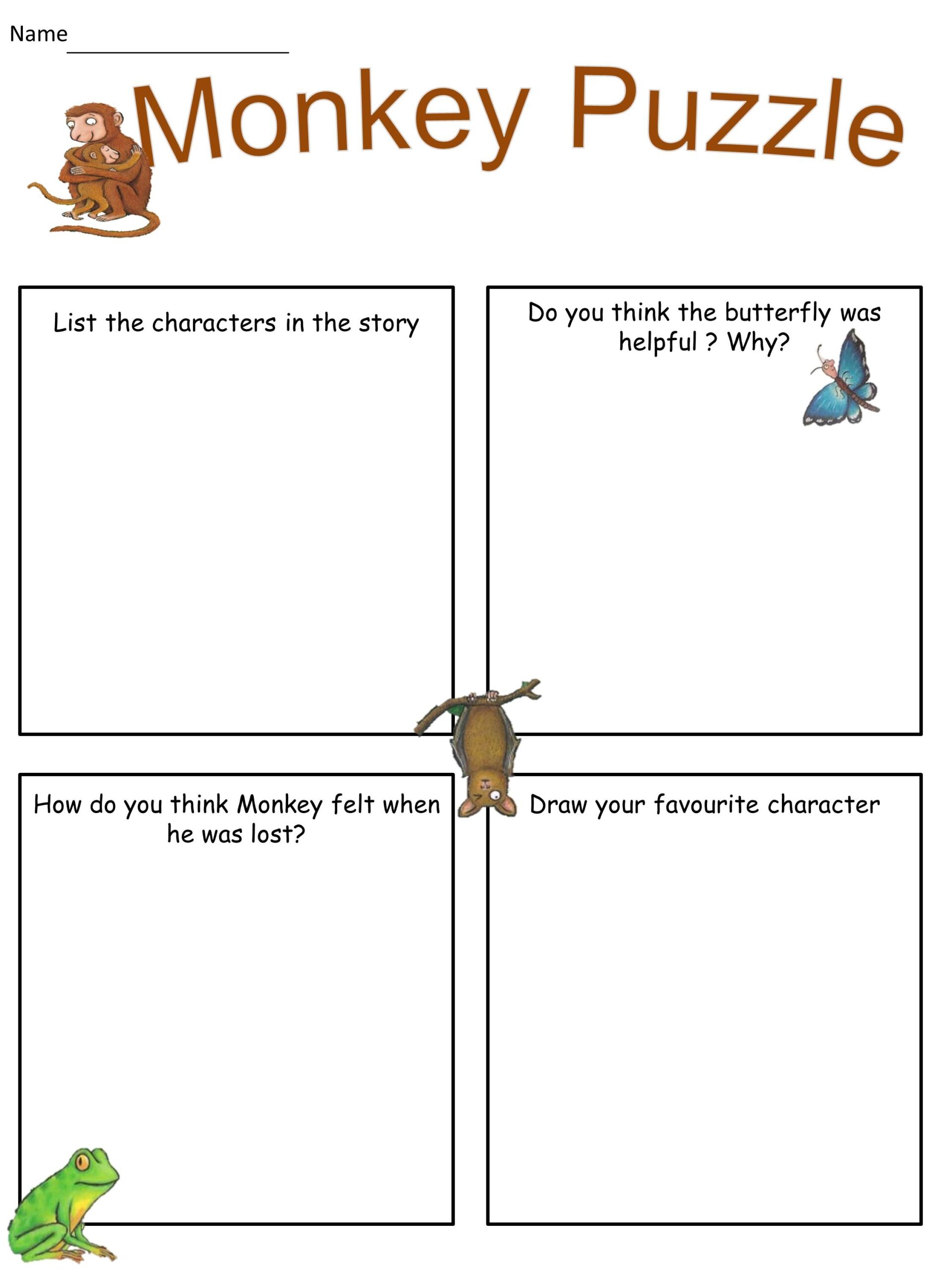Mash U003e Julia Donaldson U003e Monkey Puzzle Lesson Pack