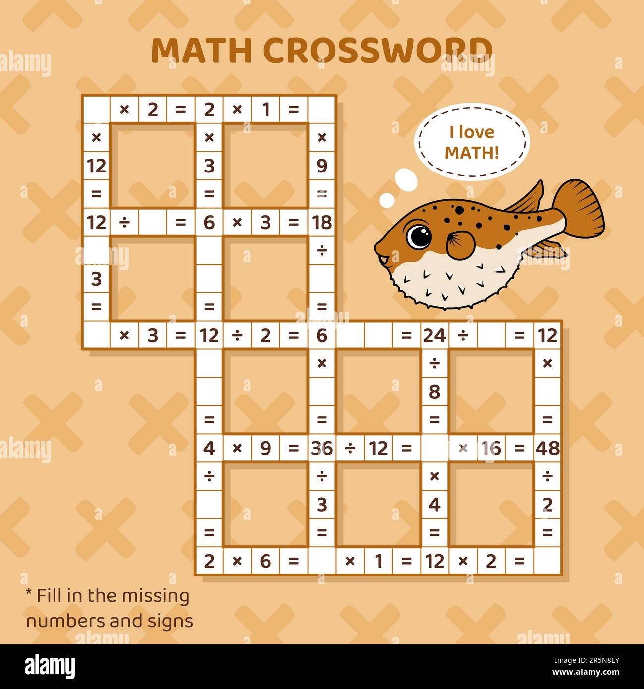 Math Crossword Puzzle Worksheets 6th Grade
