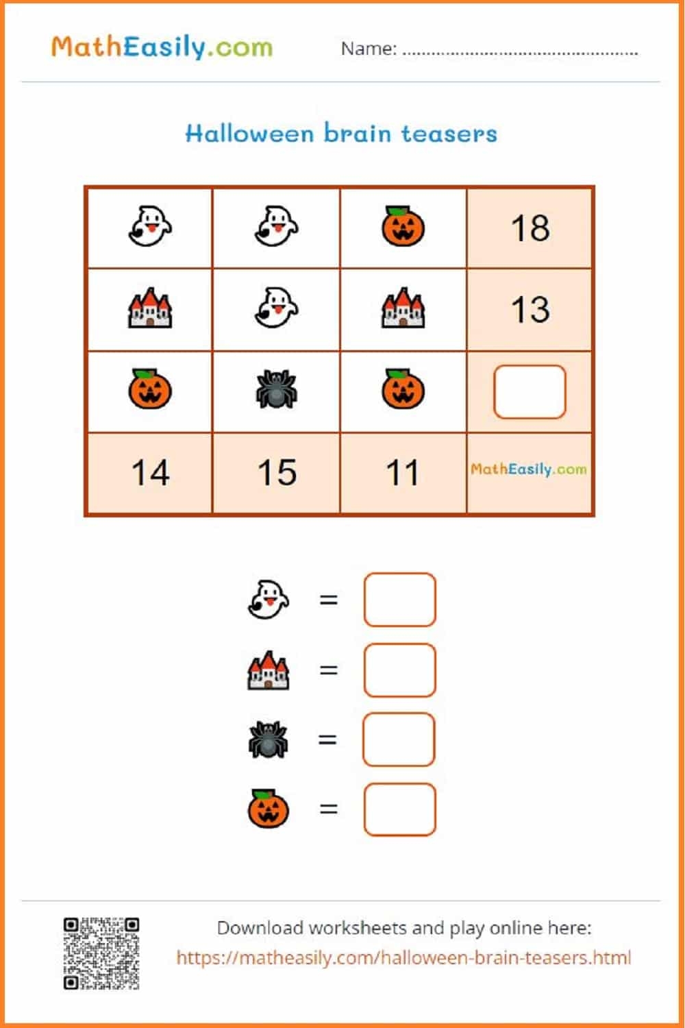 Brain Teaser Puzzles Worksheets