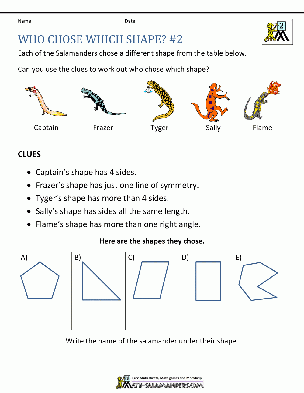 Logic Math Puzzles Worksheets