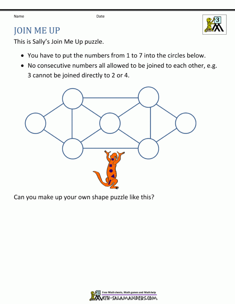 Math Logic Problems Worksheets Library