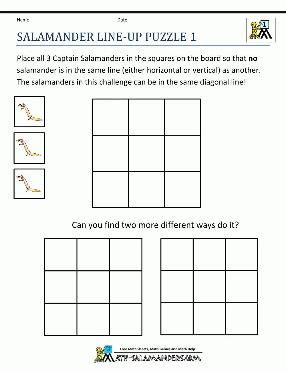 Math Puzzles For 1st Grade