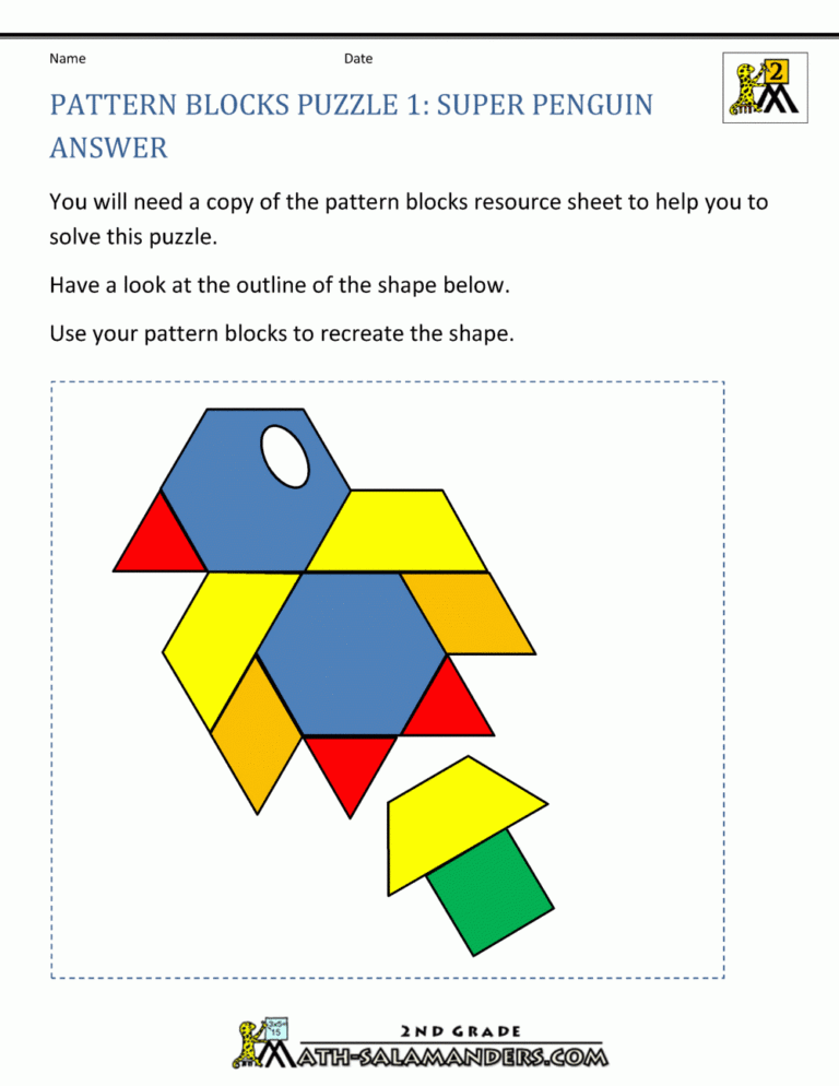 Math Puzzles For Kids Shape Puzzles
