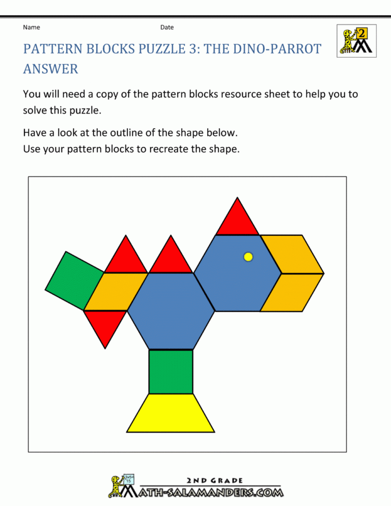 Math Puzzles For Kids Shape Puzzles