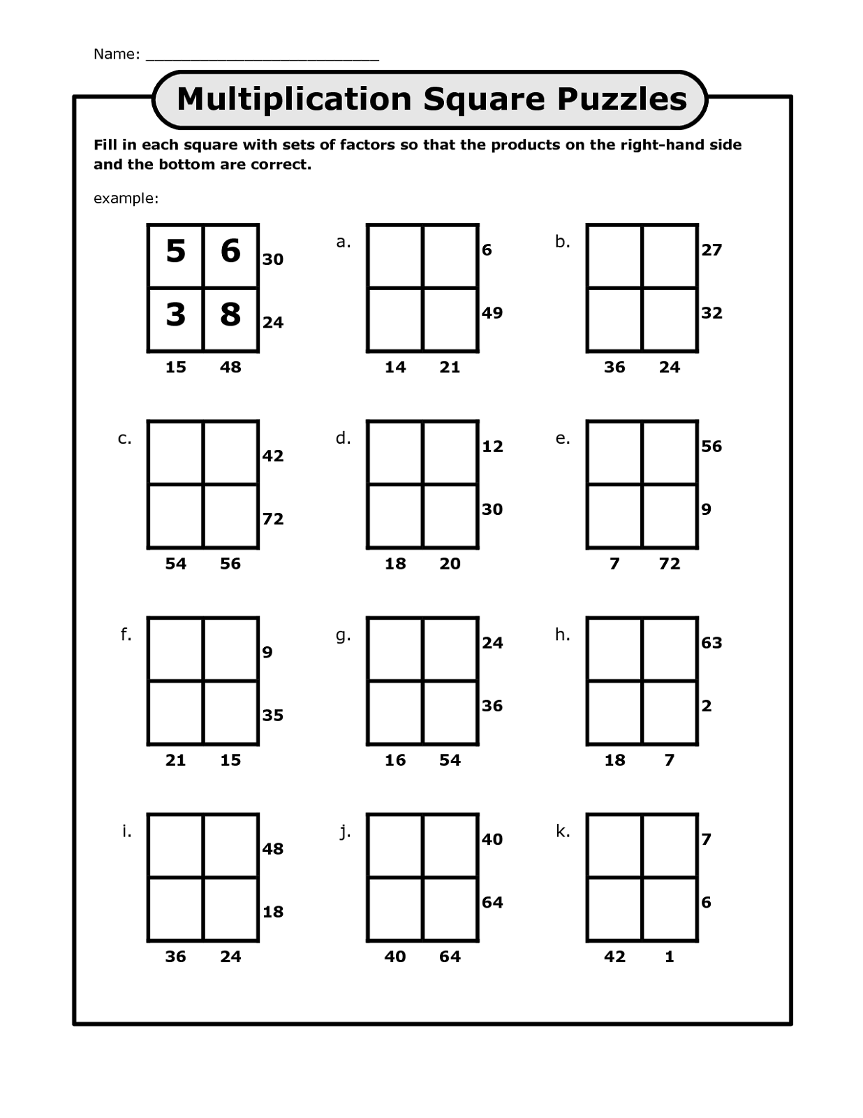 Math Puzzles Printable For Learning Activity Shelter Worksheets Library