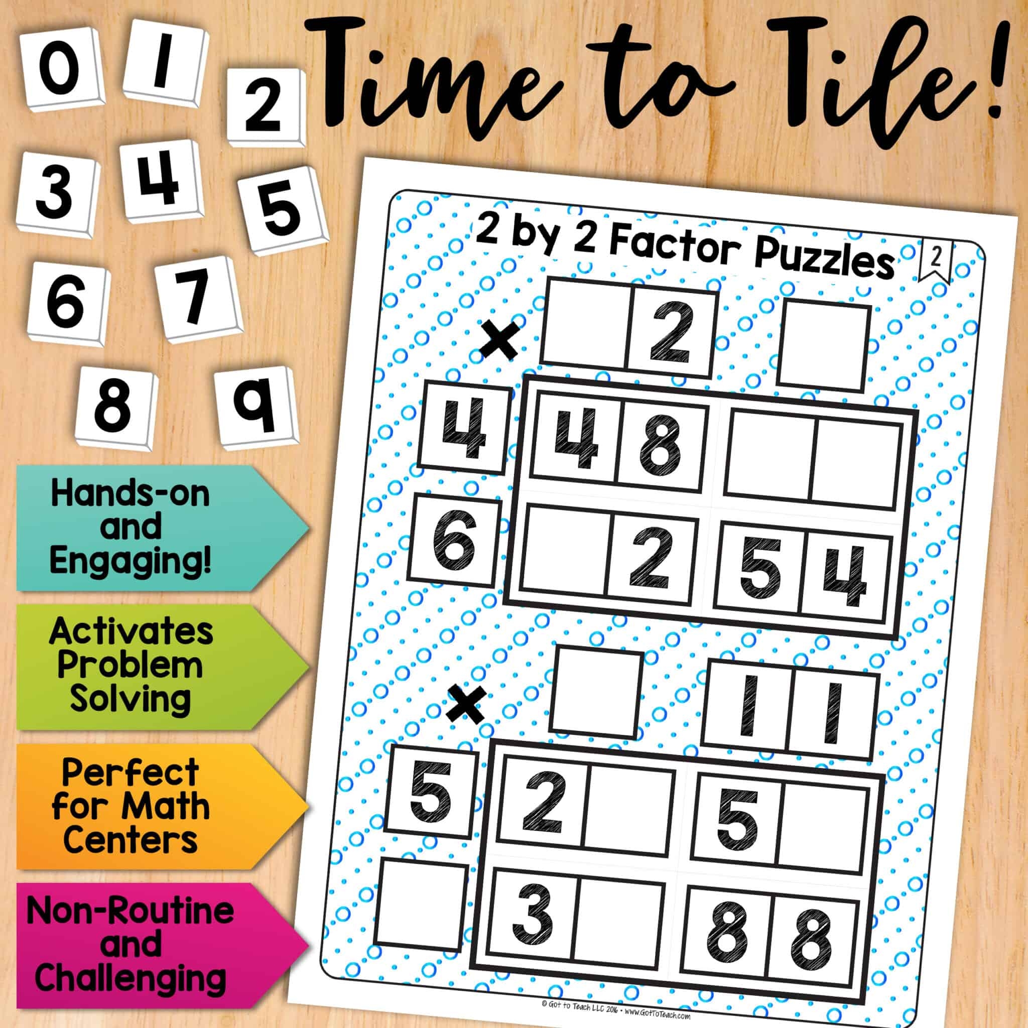 Math Tiles 2 By 2 Factor Puzzles