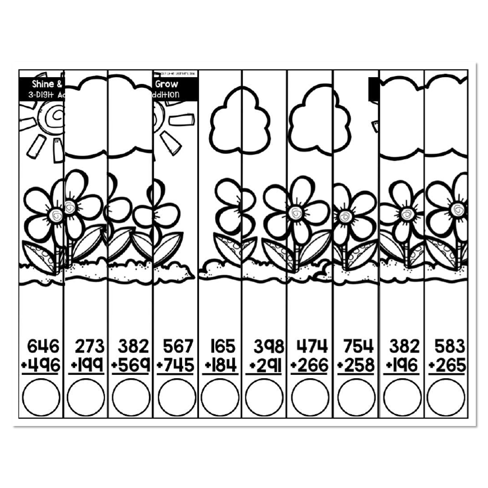 May Student Scrambled Math Puzzle Shine U0026 Grow 3 Digit 