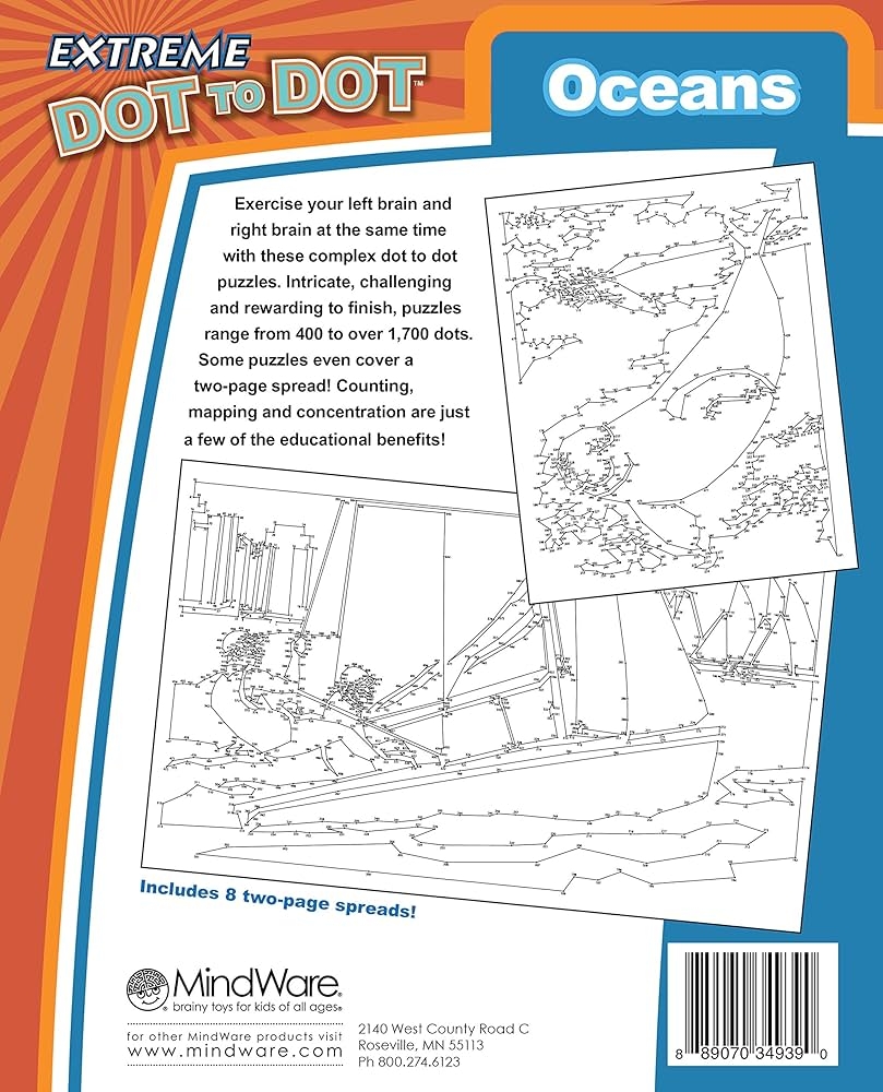 MindWare Extreme Dot To Dot Coloring Oceans
