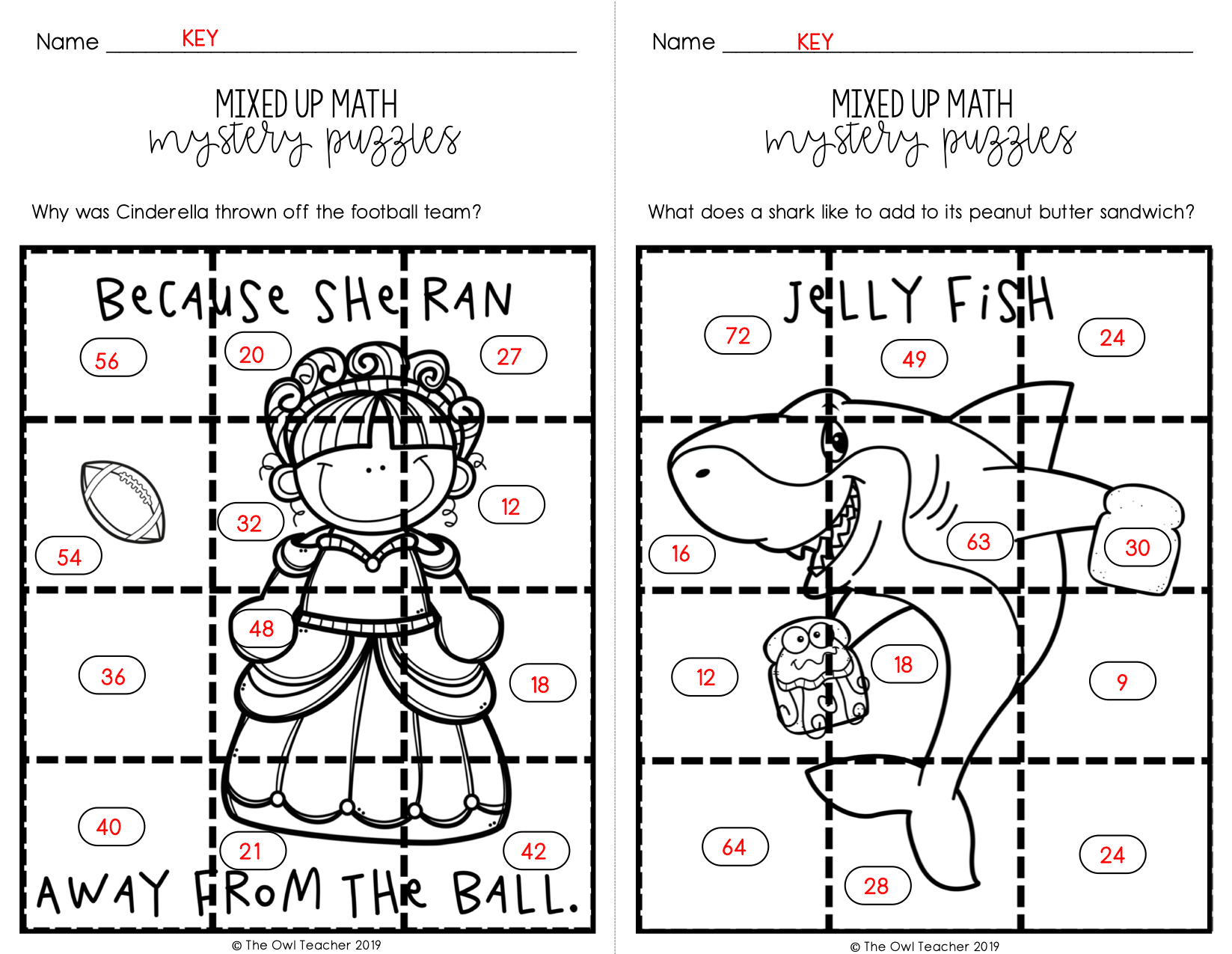Easy Multiplication Puzzle Worksheets