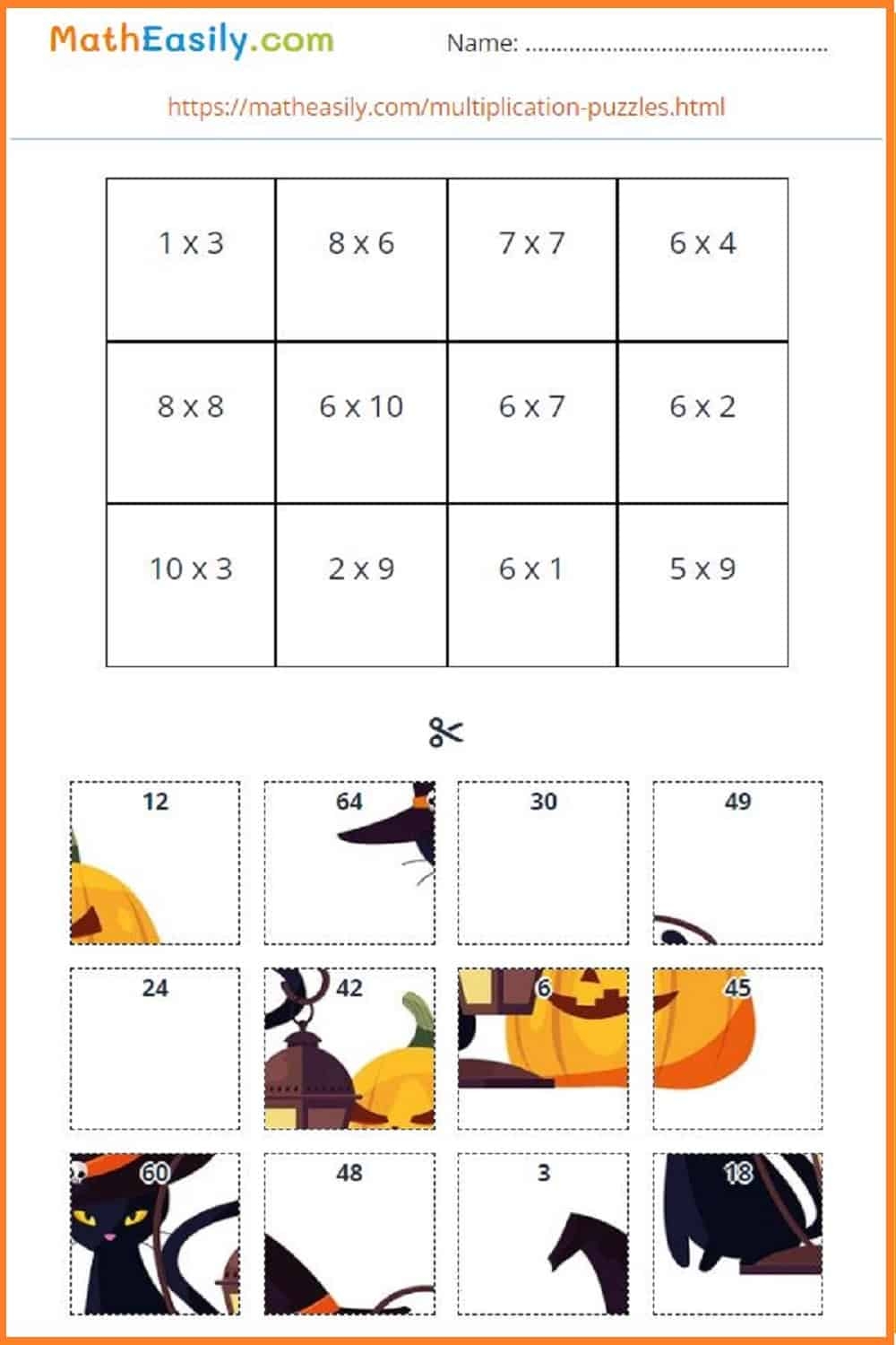 Multiplication Picture Puzzles