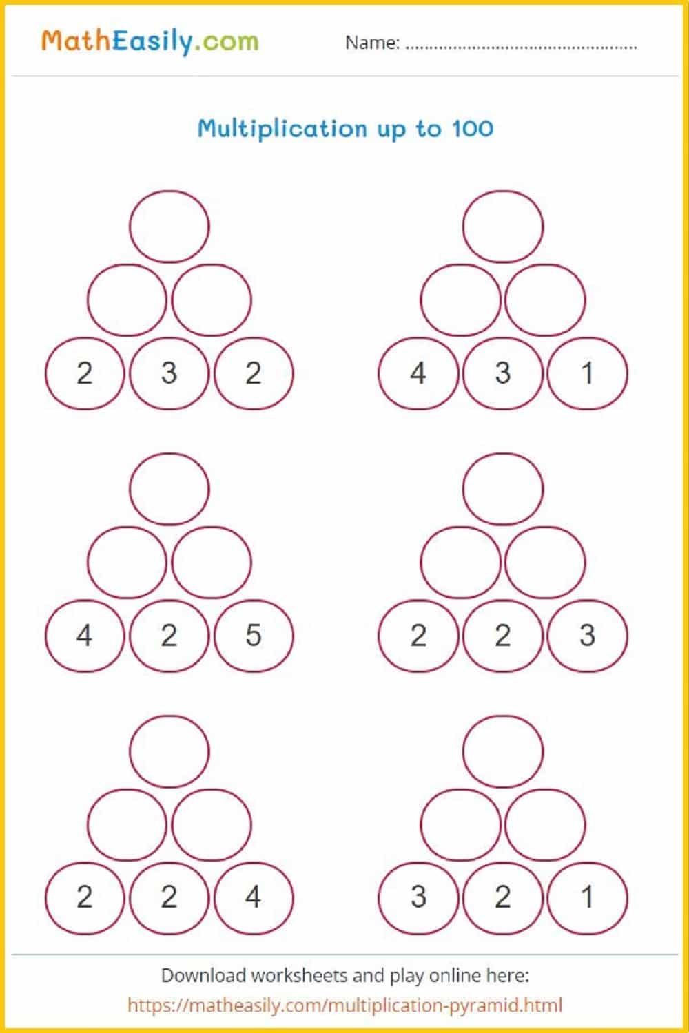 Multiplication Puzzle Worksheets Pdf
