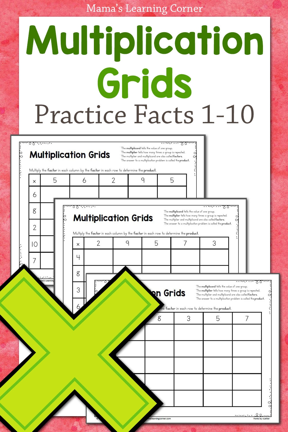 Extended Multiplication Puzzle Fact Worksheets