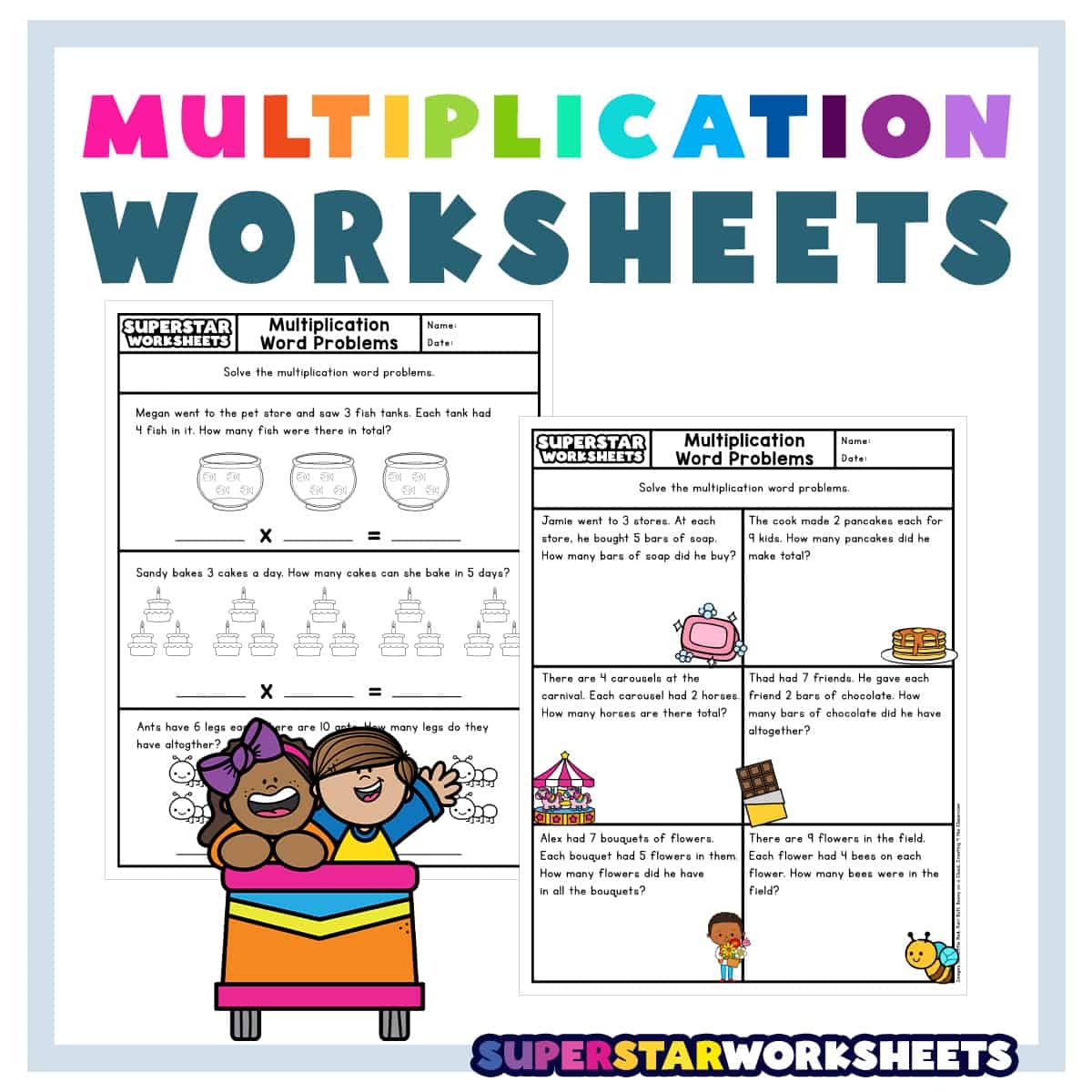 Math Word Problem Puzzle Worksheets