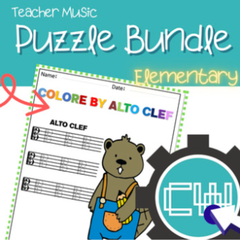 Music Teacher Puzzle Worksheets Bundle Teacha 