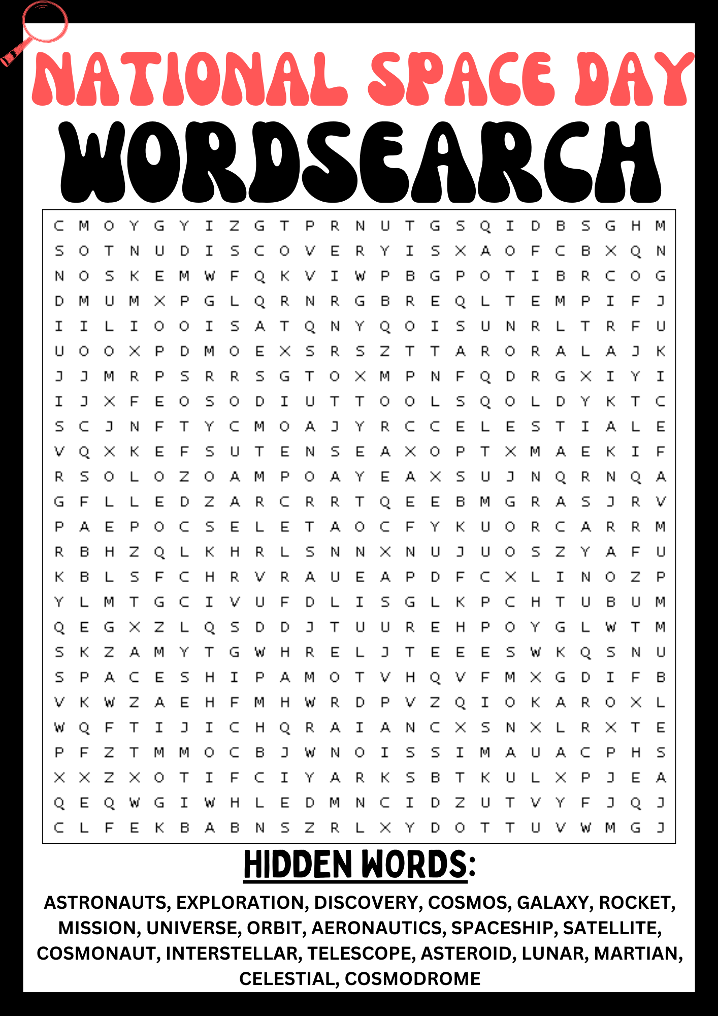 Space Puzzle Worksheets