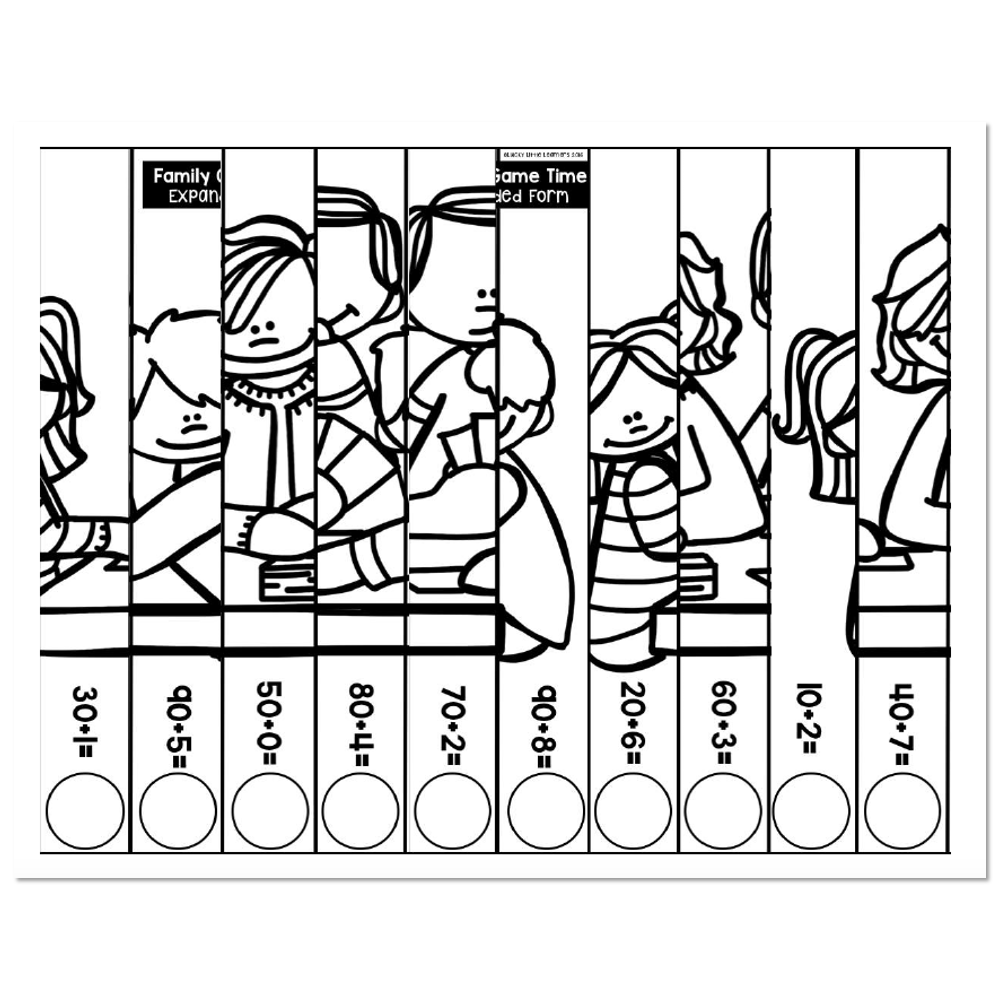 November Student Scrambled Math Puzzle Family Game Time 