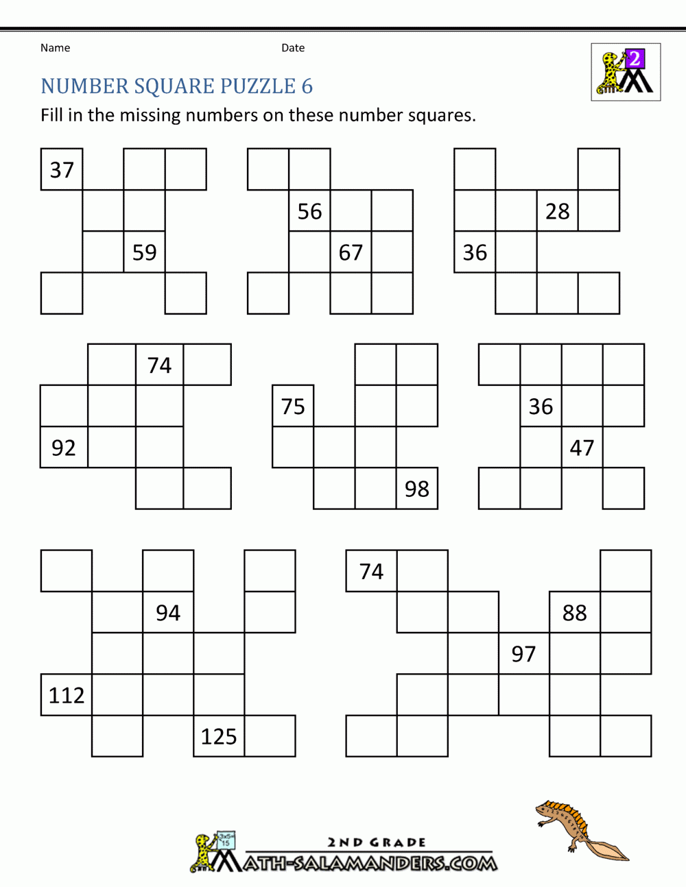 Number Square Puzzles