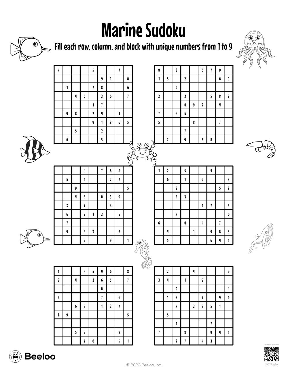 Sudoku Puzzles Worksheets