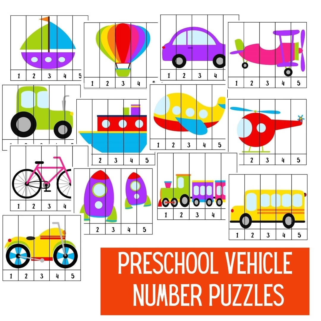 Transportation Puzzle Worksheets