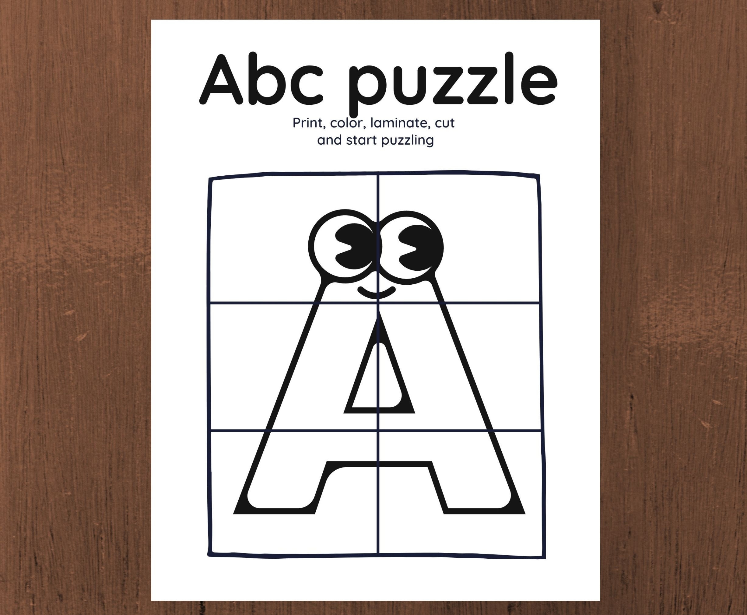 Printable Alphabet Puzzle Letter Matching Cards Letter 