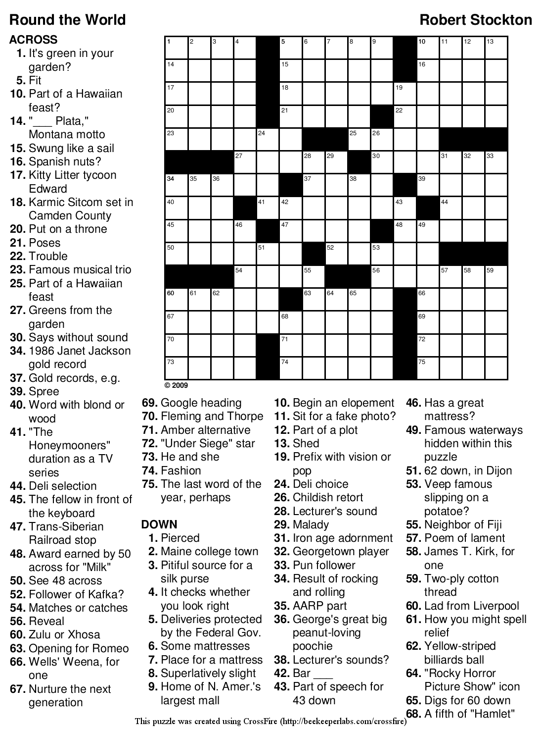 Printable Crossword Puzzle 92 