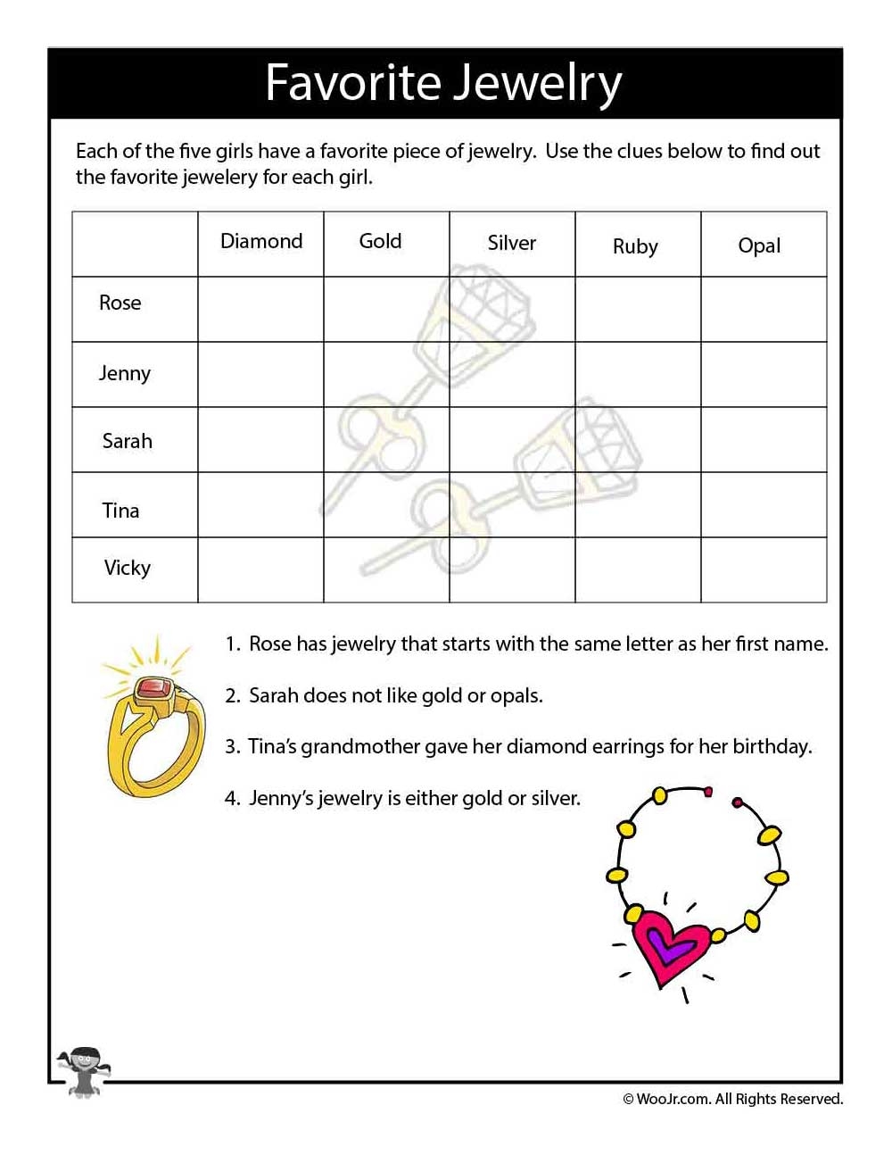 Logic Puzzle Worksheets With Yolanda