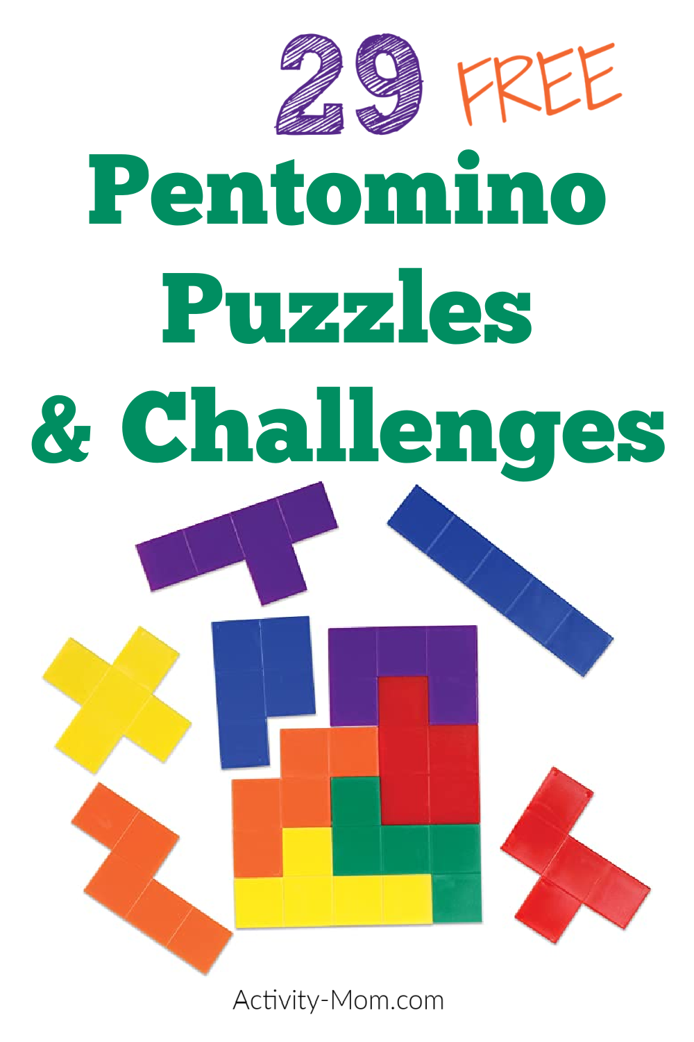 Printable Pentominoes Puzzles free The Activity Mom