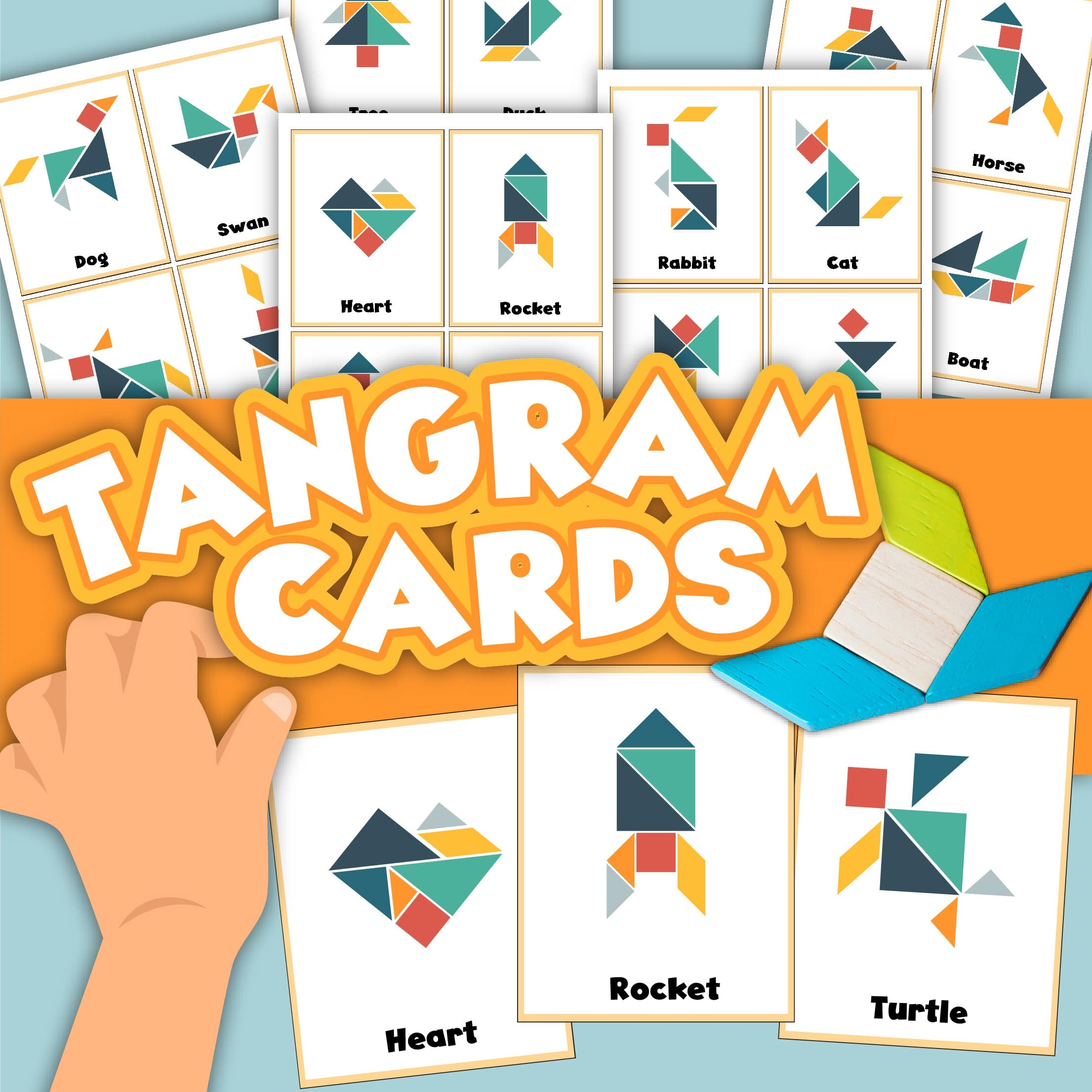 Printable Tangram Challenge Cards Only Passionate Curiosity