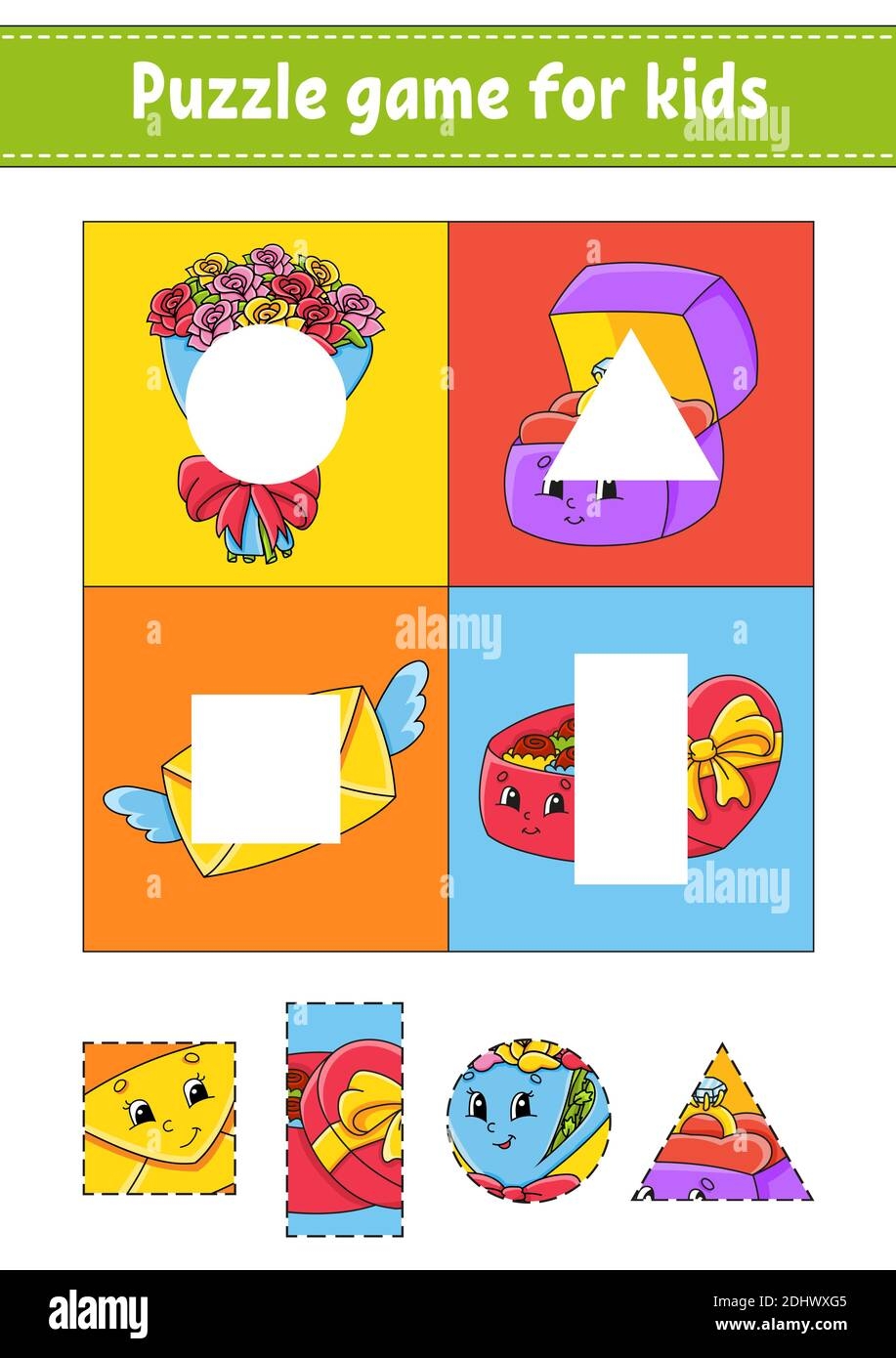 Cut And Paste Puzzle Worksheets