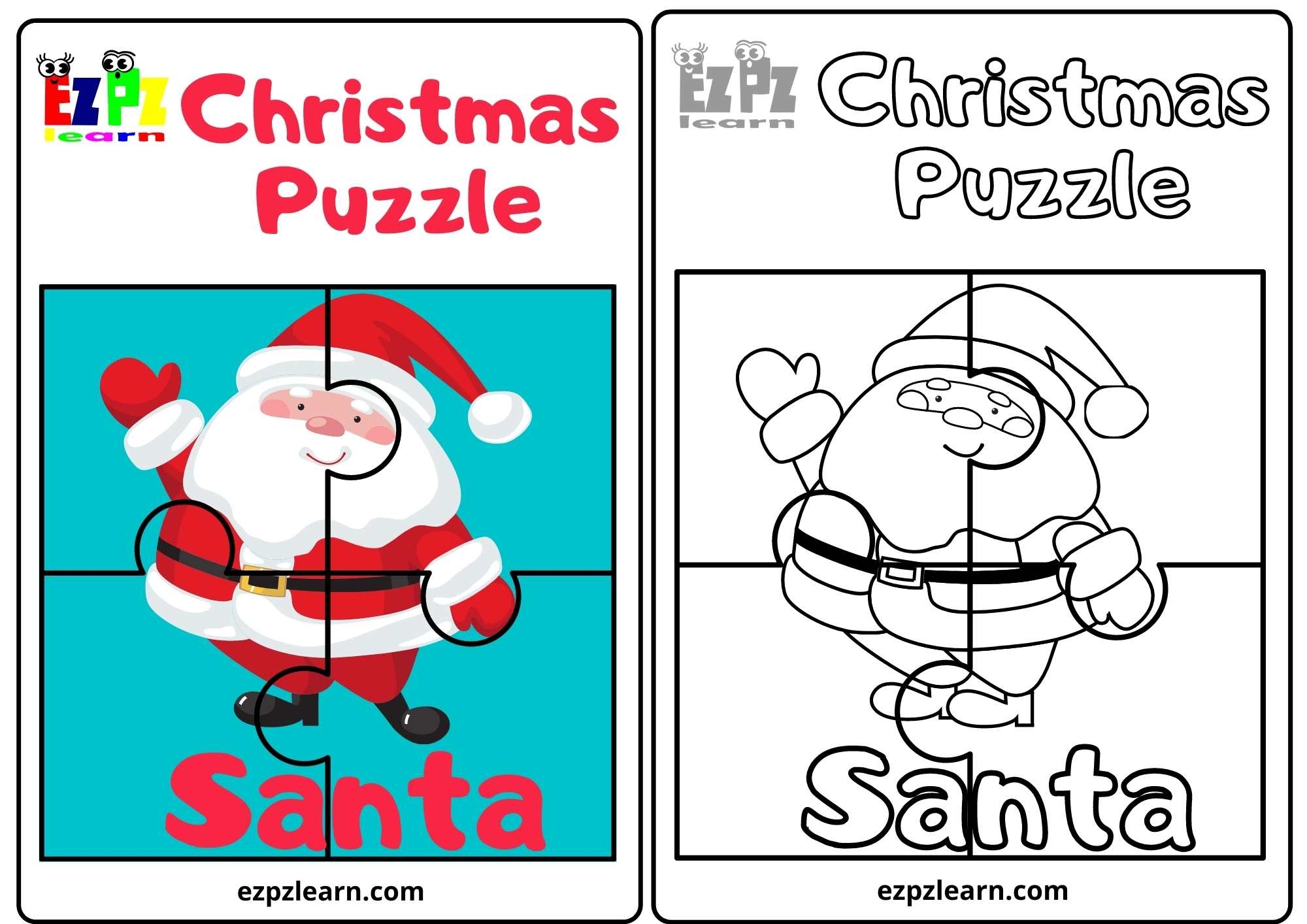 Santa Christmas Puzzle Ezpzlearn