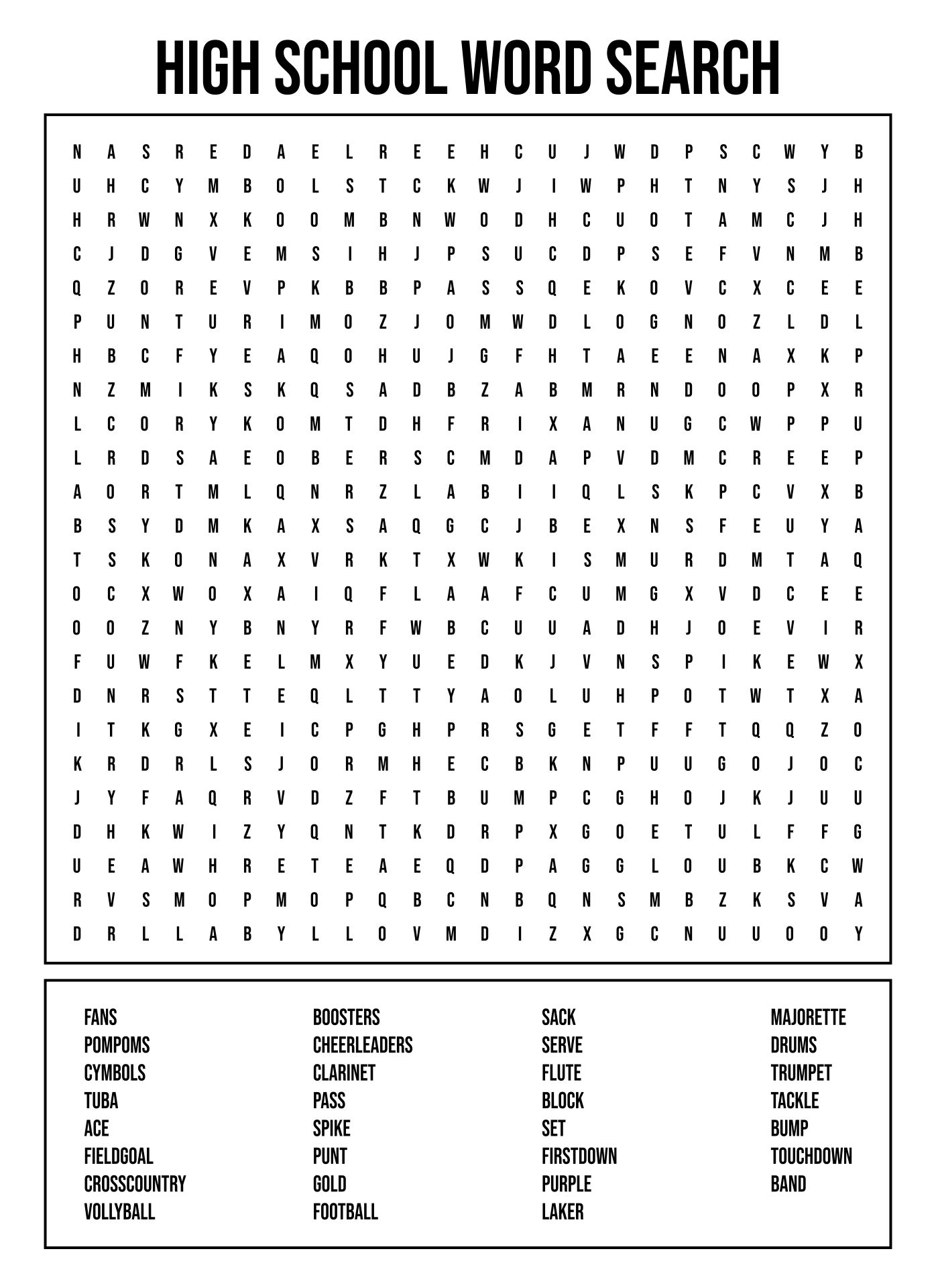 School Word Search Puzzles 10 Free PDF Printables Printablee 