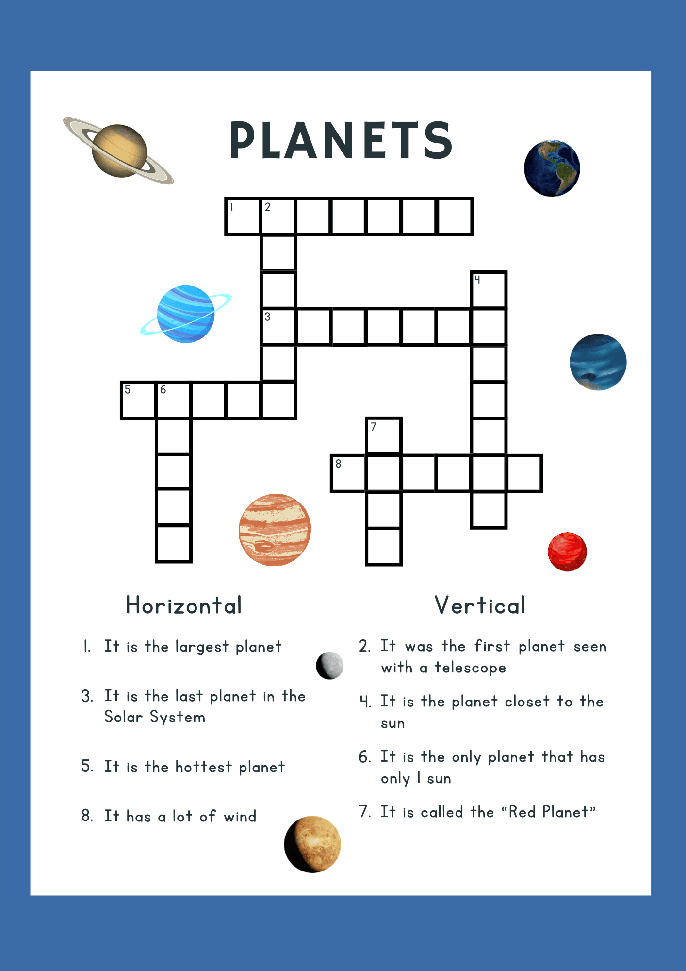 Science Crossword Puzzles Worksheets