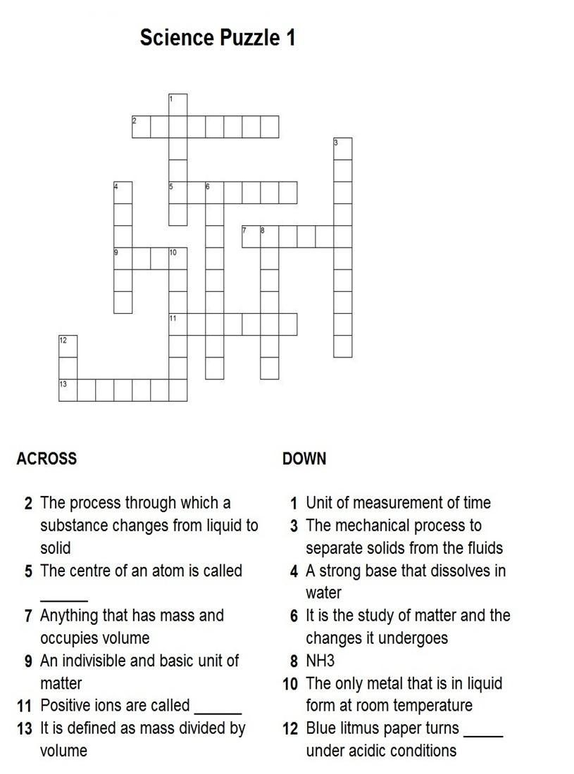 Science Puzzle 1 Worksheets Library