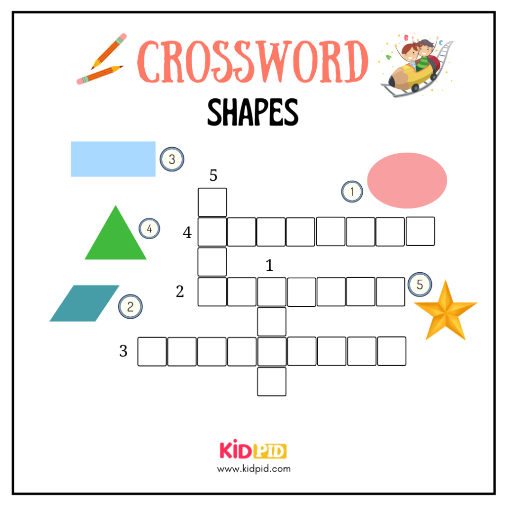 Shapes Crosswords Worksheet For Grade 2 Kidpid