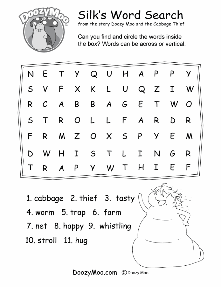 Silk s Word Search Worksheet Free Printable 