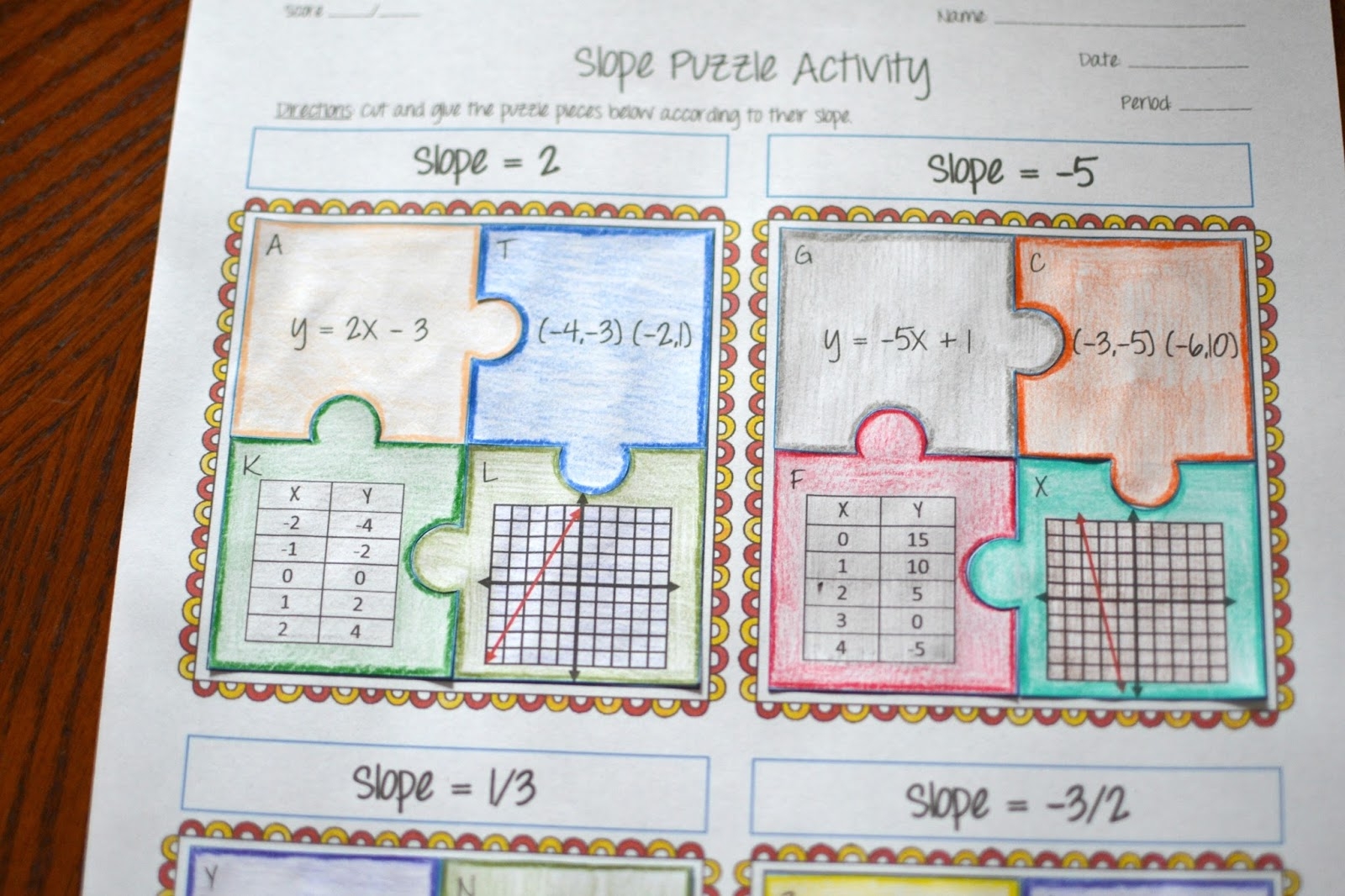 Slope Puzzle Activity