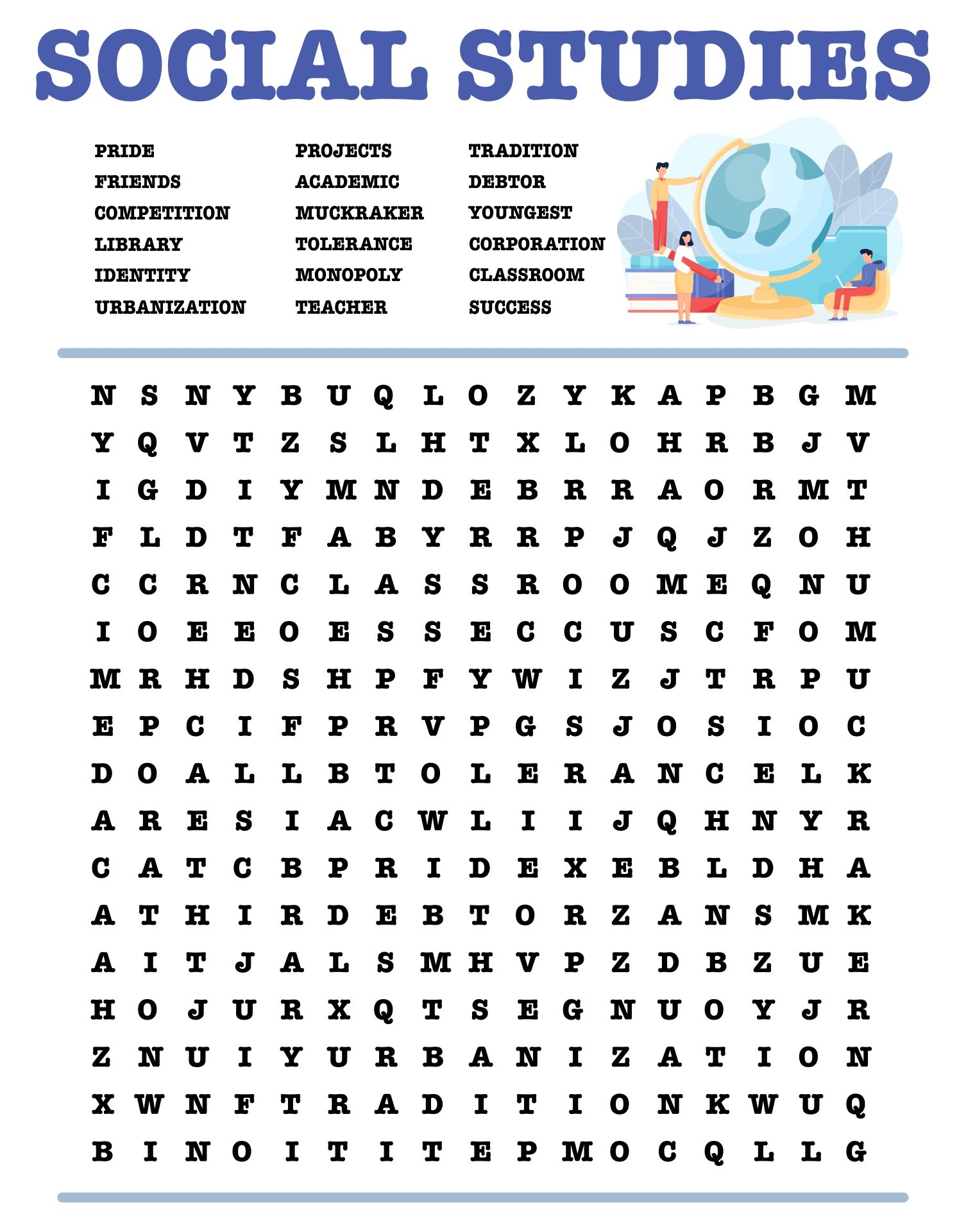 Social Studies Word Search 10 Free PDF Printables Printablee 
