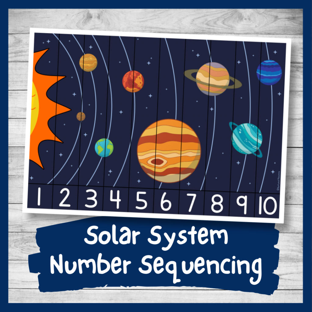 Solar System Number Sequencing Puzzle Printable PDF Nurtured 