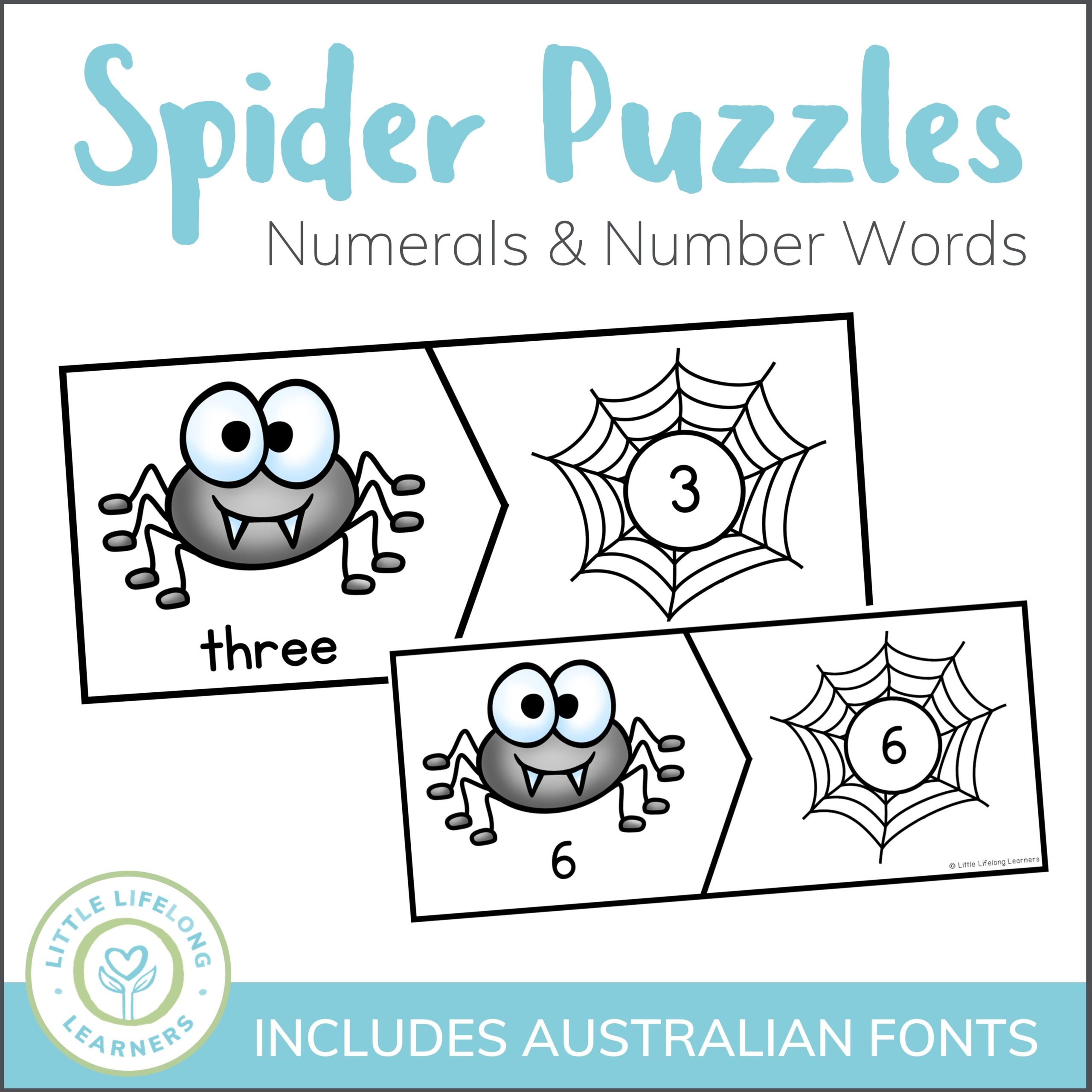 Spider Number Puzzle Printable