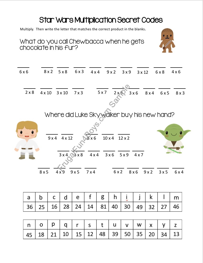 Fun Multiplication Puzzle Worksheets