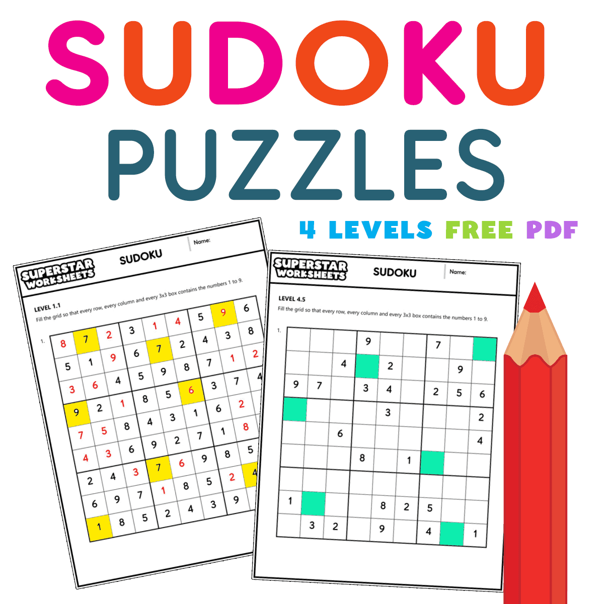 Easy Sudoku Puzzles Worksheets