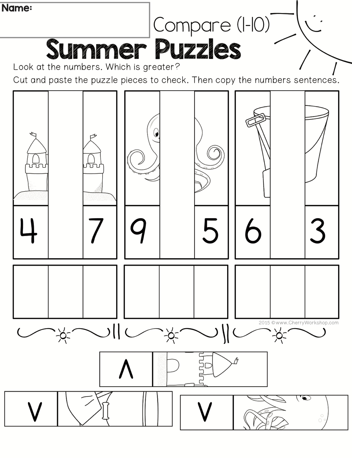 Cut And Paste Puzzles Worksheets