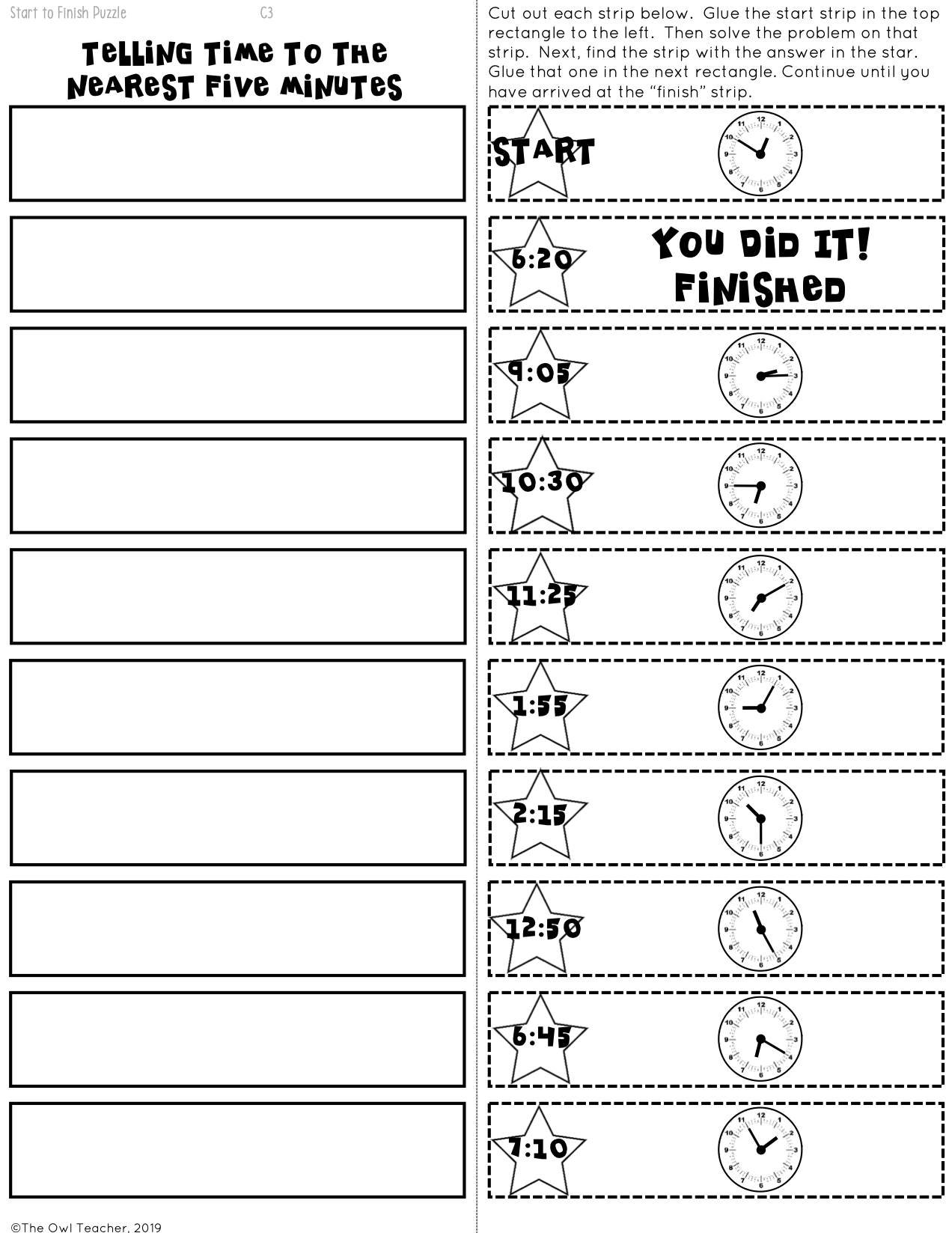 Puzzle Time Math Worksheets Answers