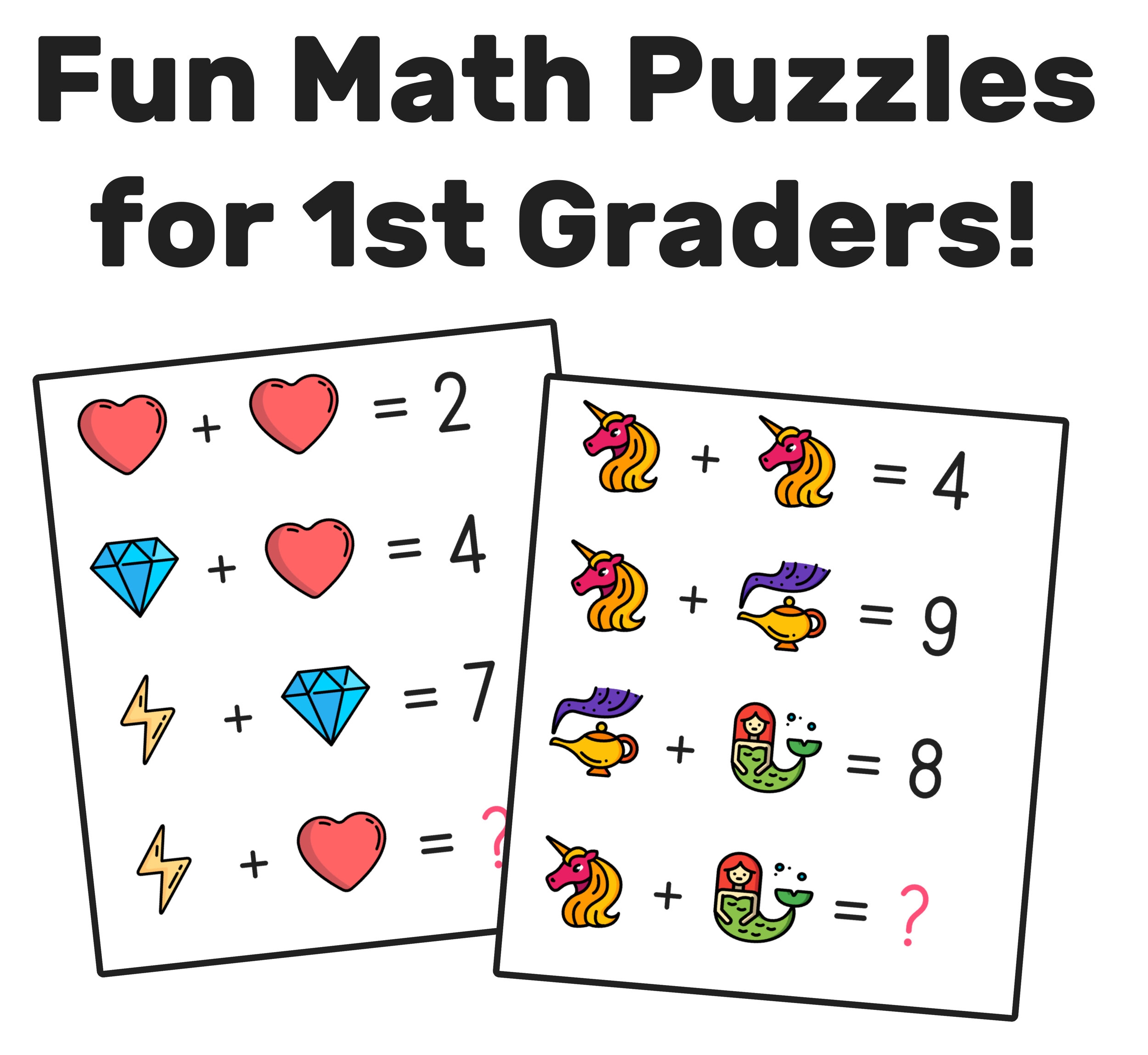 Math Puzzle Worksheets For Grade 1