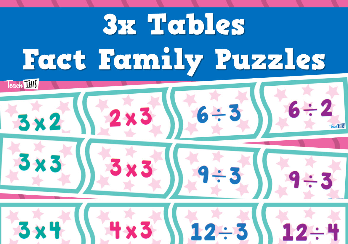 Times Tables Puzzles 3x Teacher Resources And Classroom Games 